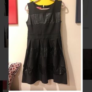Beautiful faux leather accents dress